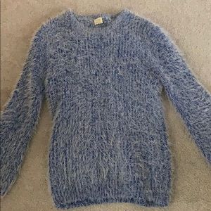 Fuzzy blue sweater